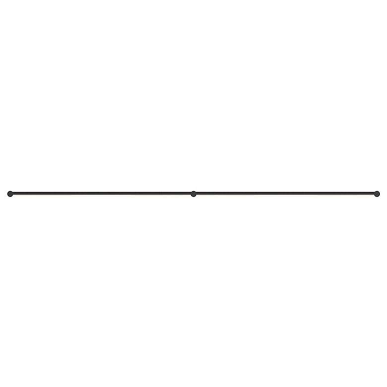 Image 1 Purolinear 73.25" Wide 2-Light Satin Black LED Wall Bar