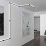 2_Purolinear 73.25" Wide 2-Light Satin Black LED Wall Bar more views
