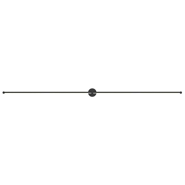 Image 1 Purolinear 97.25" Wide 2-Light Satin Black LED Wall Bar