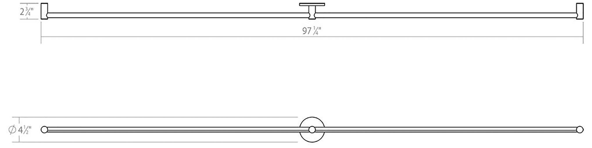 Image 3 Purolinear 97.25" Wide 2-Light Satin Black LED Wall Bar more views
