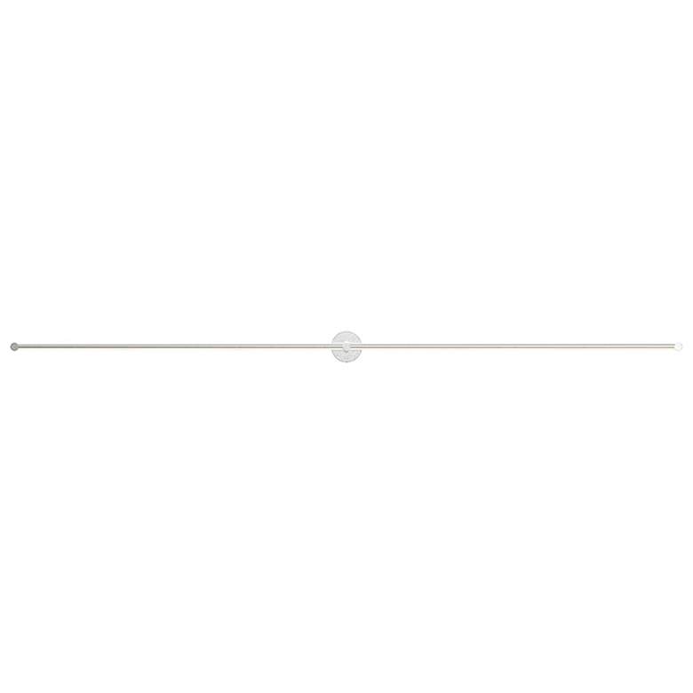 Image 1 Purolinear 97.25" Wide 2-Light Satin Chrome LED Wall Bar