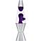 Purple and Clear Silver Base Lava Lamp