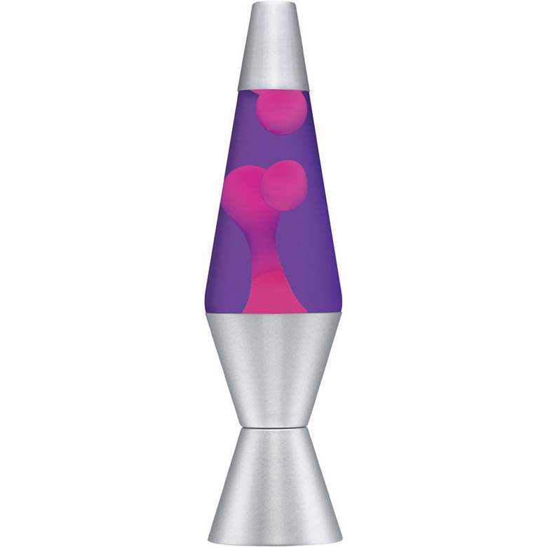 Image 1 Purple and Pink Silver Base - Official Lava&#174; Accent Lamp