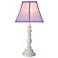 Purple and White Candlestick Base Table Lamp