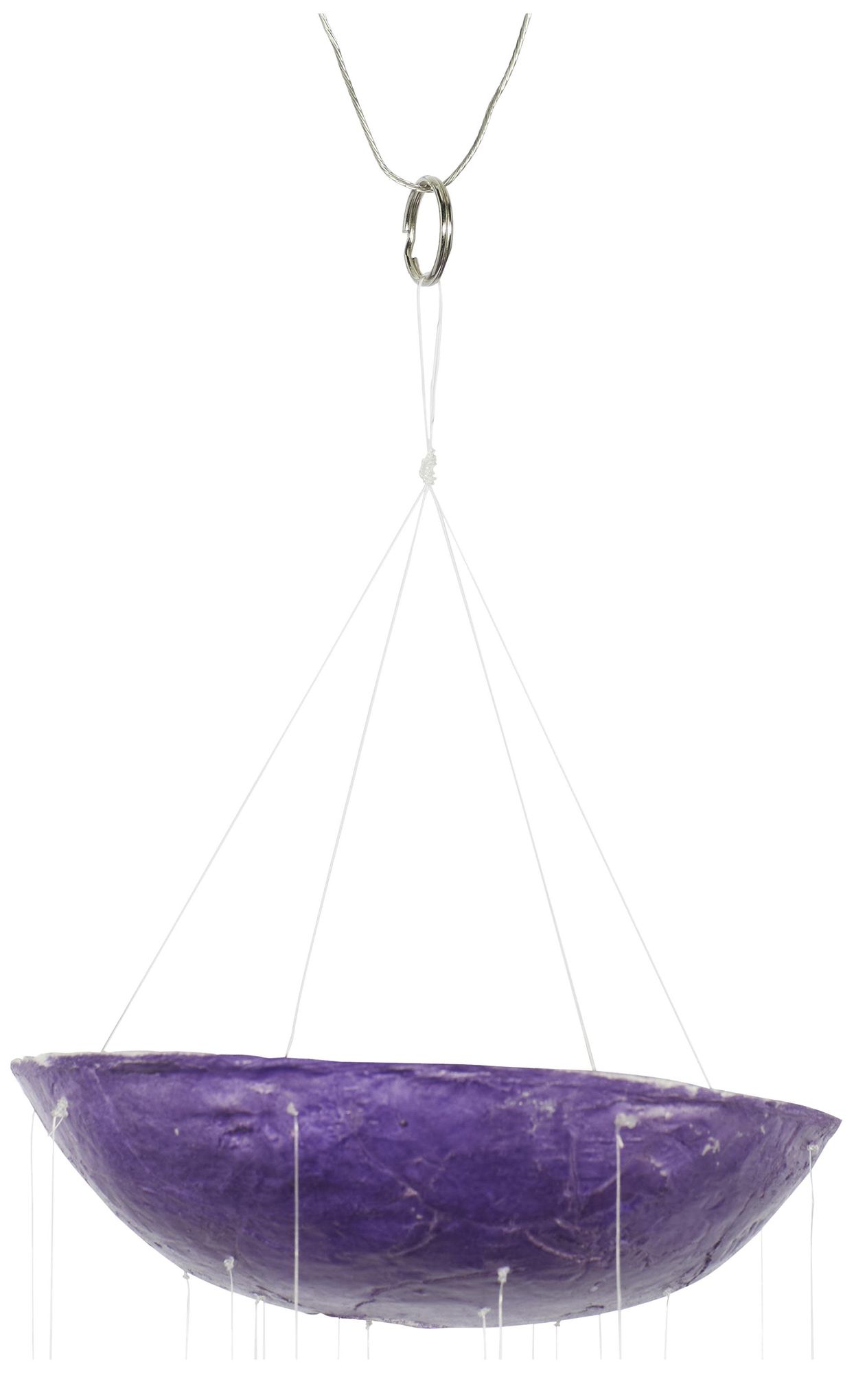 Image 2 Purple Capiz Shell Coastal Windchime, 7" x 7" x 35" more views