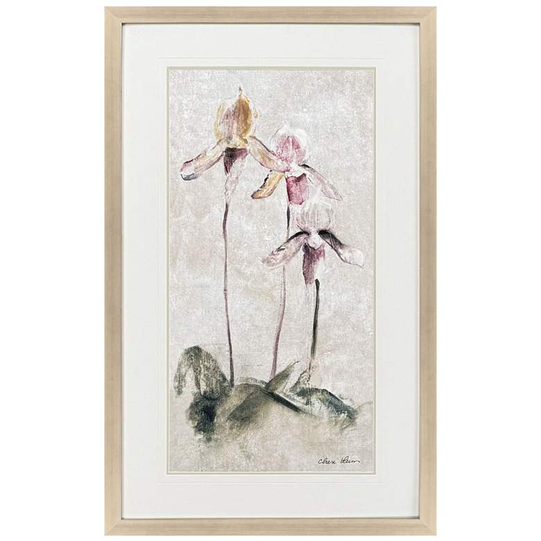 Image 1 Purple Dancing Orchid I 29"W x 47"H Framed Wall Art