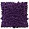 Purple Fontella 16" Square Hand Sewn Felt Rose Pillow