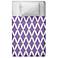 Purple Geometric Diamond Lattice Duvet Cover