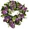 Purple Hanel Lilac 20" Round Faux Flower Wreath Wall Decor