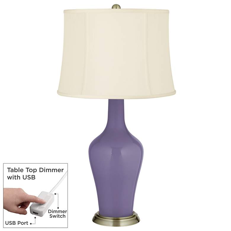 Image 1 Purple Haze Anya Table Lamp with Dimmer