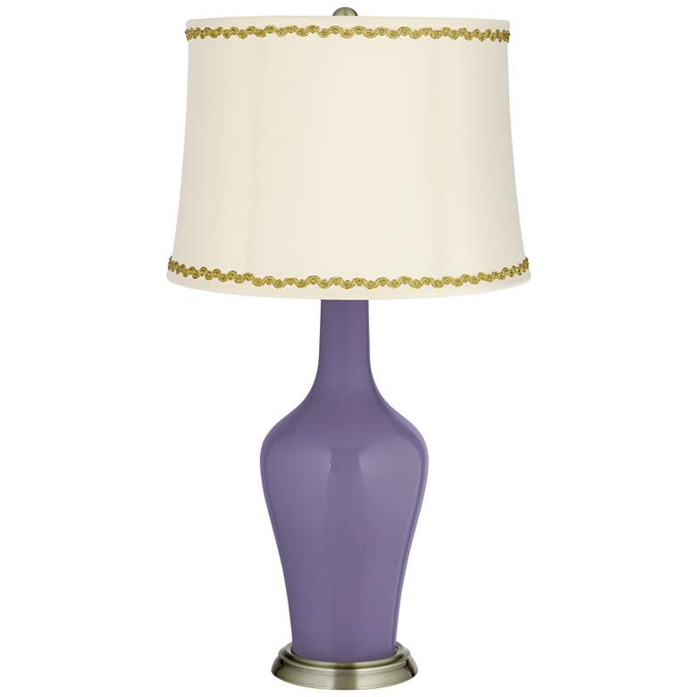 Image 1 Purple Haze Anya Table Lamp with Relaxed Wave Trim