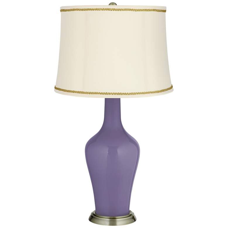 Image 1 Purple Haze Anya Table Lamp with Scroll Braid Trim