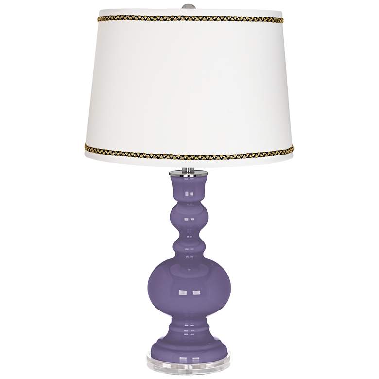 Image 1 Purple Haze Apothecary Table Lamp with Ric-Rac Trim