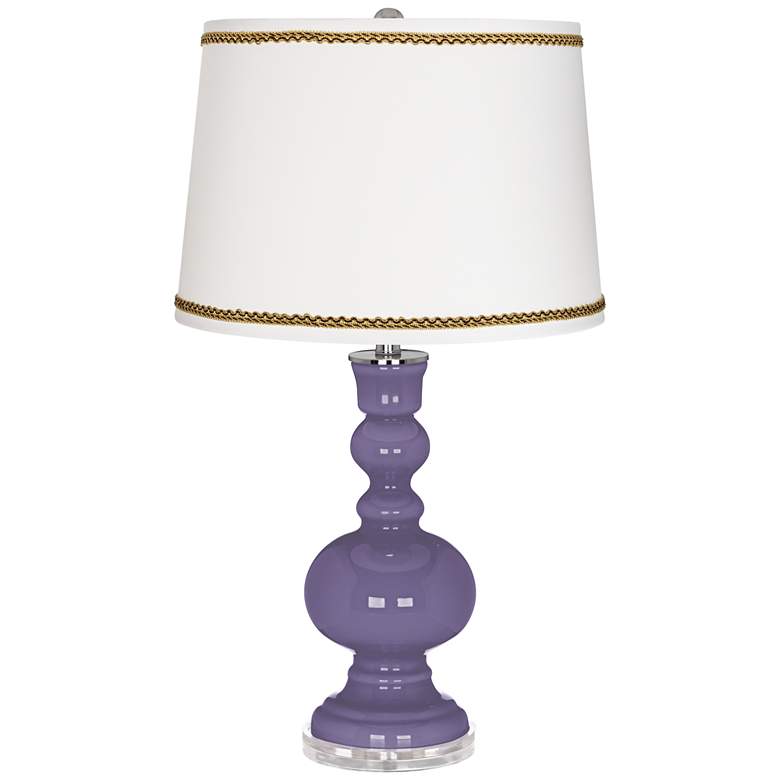 Image 1 Purple Haze Apothecary Table Lamp with Twist Scroll Trim