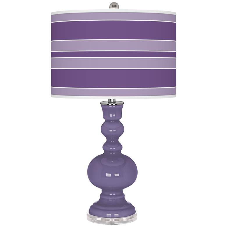 Image 1 Purple Haze Bold Stripe Apothecary Table Lamp