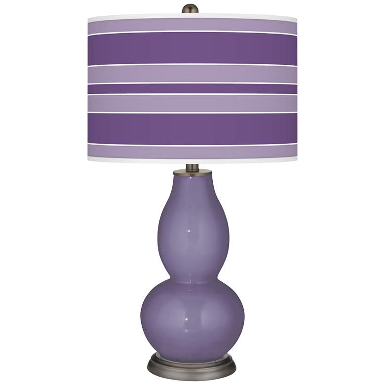 Image 1 Purple Haze Bold Stripe Double Gourd Table Lamp