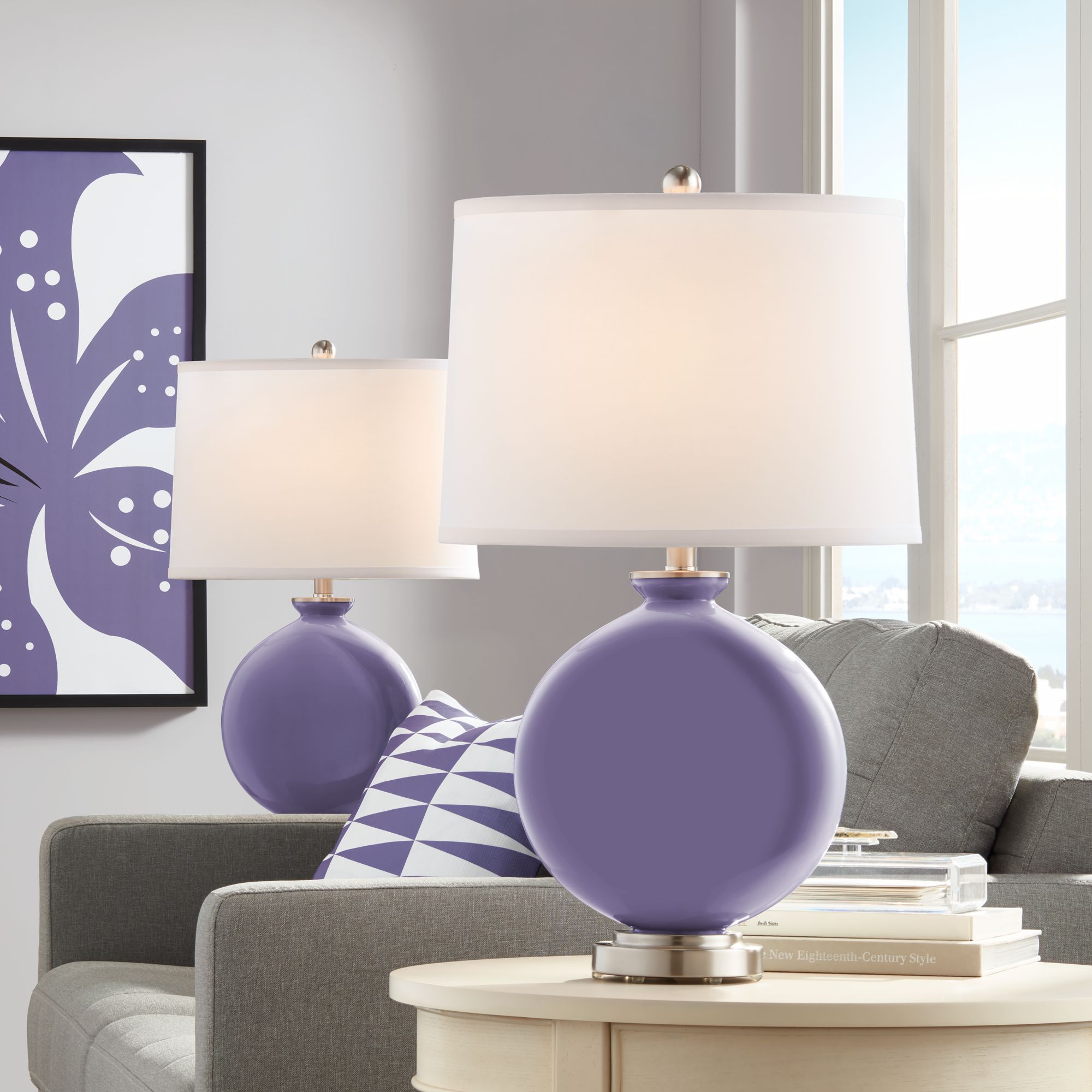 purple lamps for living room