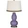 Purple Haze Double Gourd Table Lamp with Wave Braid Trim