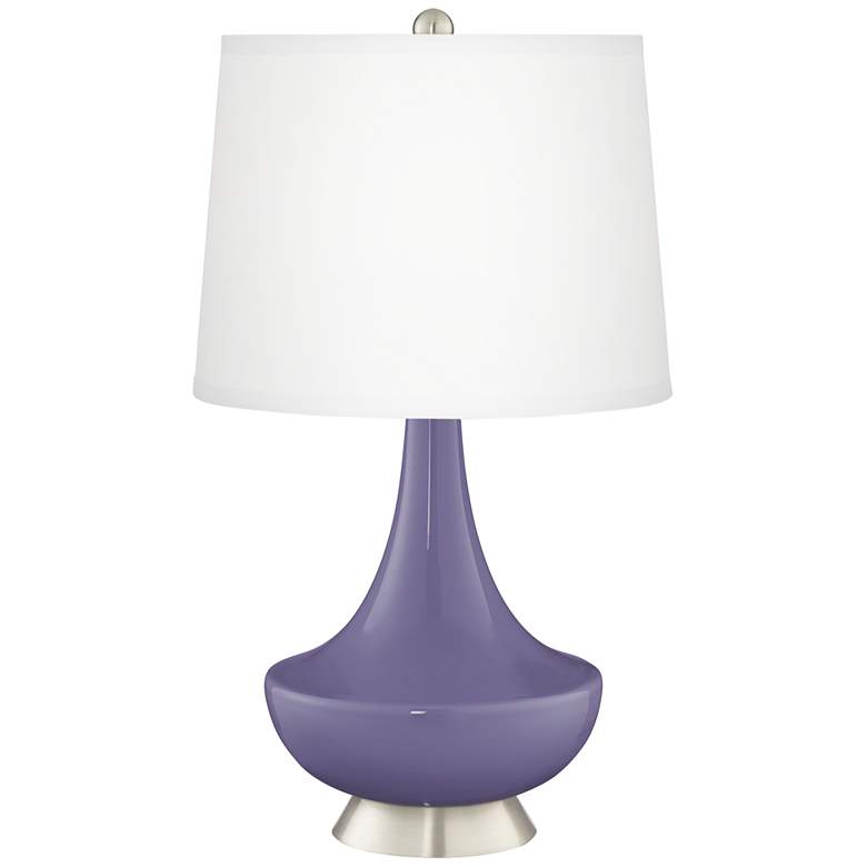 Image 2 Purple Haze Gillan Glass Table Lamp with Dimmer