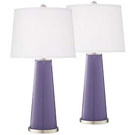 Image2 of Purple Haze Leo Table Lamp Set of 2 with Dimmers