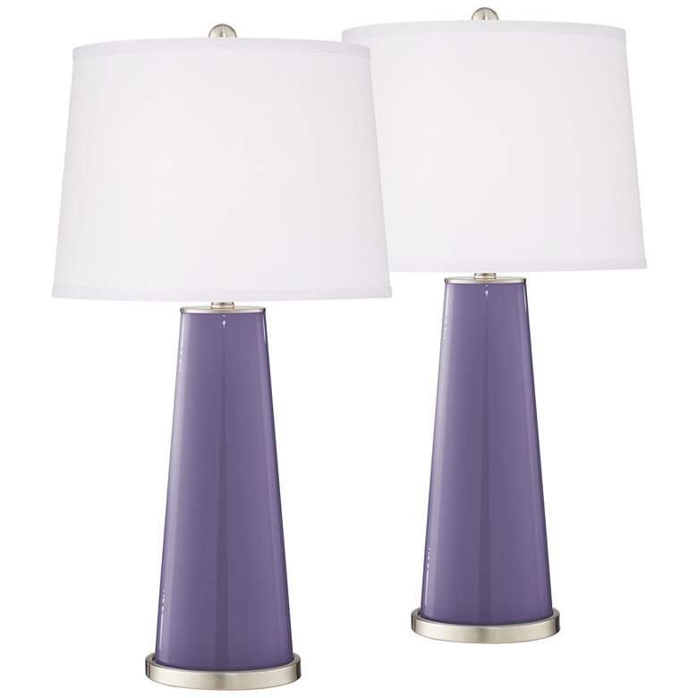 Image 2 Purple Haze Leo Table Lamp Set of 2 with Dimmers