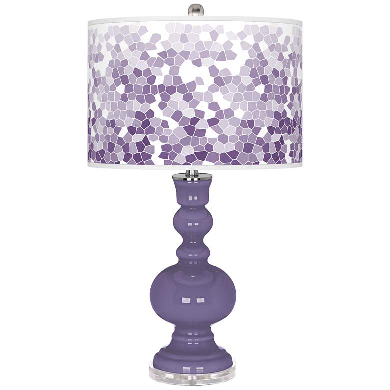 Image 1 Purple Haze Mosaic Giclee Apothecary Table Lamp