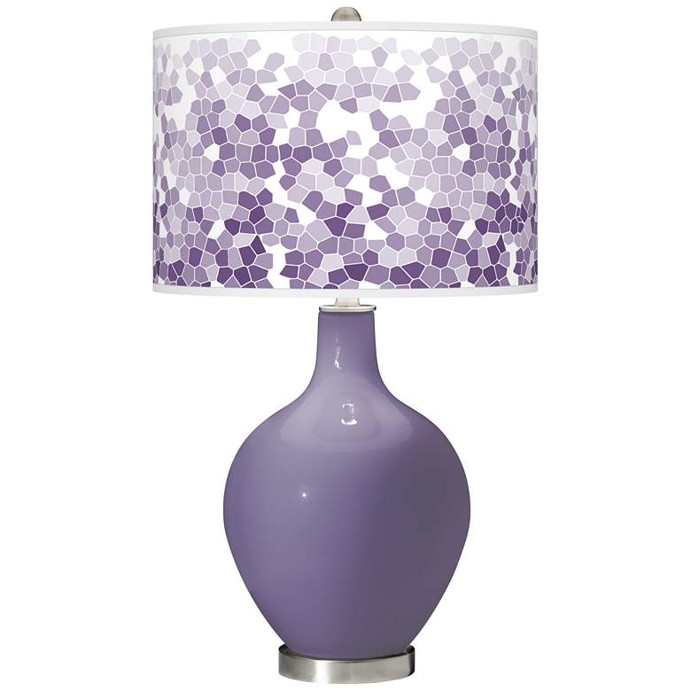 Image 1 Purple Haze Mosaic Giclee Ovo Table Lamp
