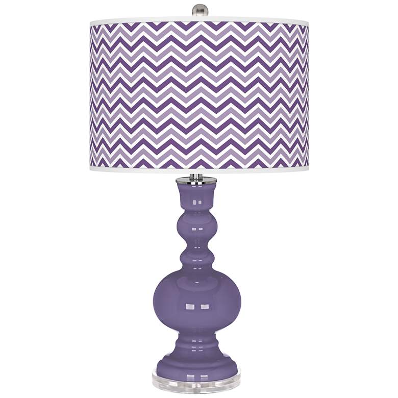 Image 1 Purple Haze Narrow Zig Zag Apothecary Table Lamp