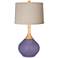 Purple Haze Natural Linen Drum Shade Wexler Table Lamp