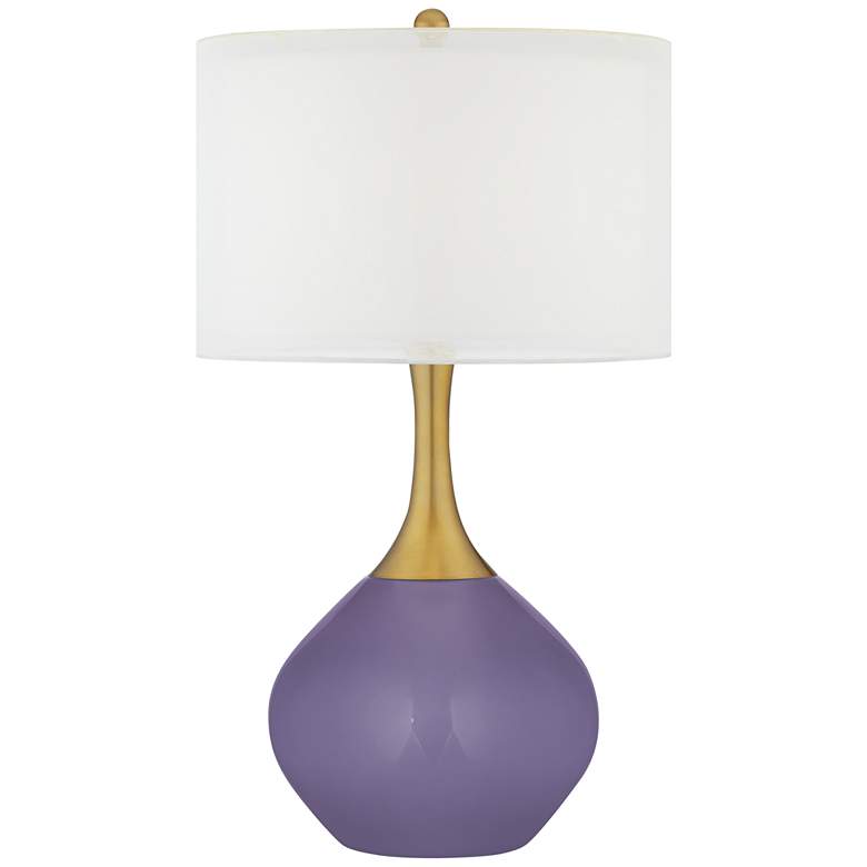 Image 1 Purple Haze Nickki Brass Modern Table Lamp