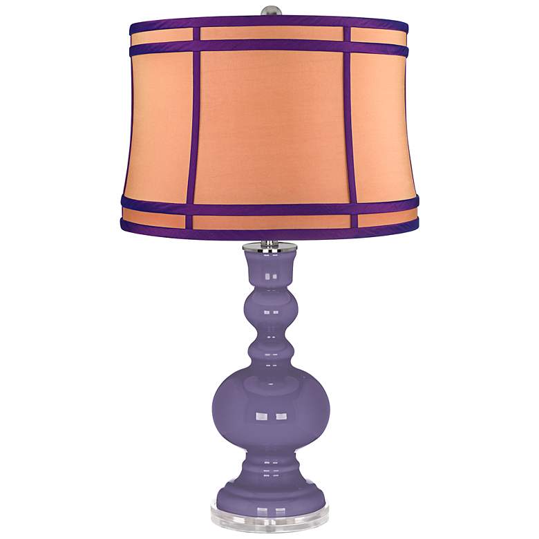 Image 1 Purple Haze Orange Colorblock Shade Apothecary Table Lamp