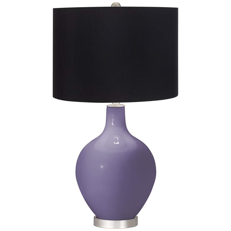 Image 1 Purple Haze Ovo Table Lamp with Black Shade