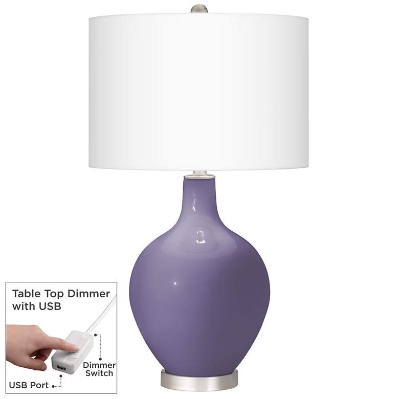 Image 1 Purple Haze Ovo Table Lamp With Dimmer