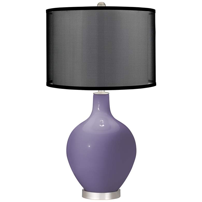 Image 1 Purple Haze Ovo Table Lamp with Organza Black Shade