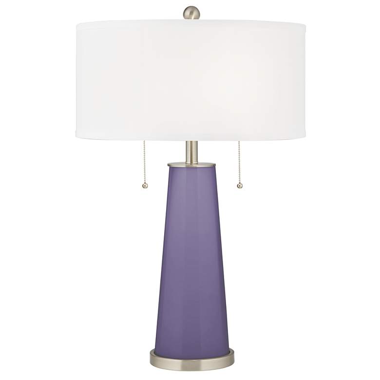 Image 2 Purple Haze Peggy Glass Table Lamp With Dimmer