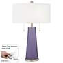 Purple Haze Peggy Glass Table Lamp With Dimmer