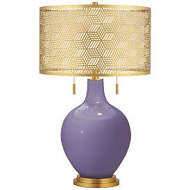 Image1 of Purple Haze Toby Brass Metal Shade Table Lamp