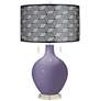 Purple Haze Toby Table Lamp With Black Metal Shade