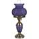 Purple Hobnail Glass 23" High Hurricane Table Lamp