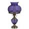 Purple Hobnail Glass 26" High Hurricane Table Lamp