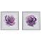 Purple Ladies Rose 29 1/4" High 2-Piece Framed Wall Art Set