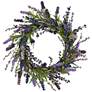 Purple Lavender 20" Round Faux Flower Wreath Wall Decor