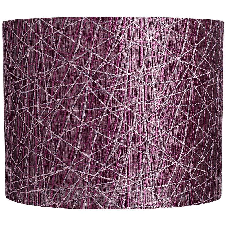 Image 1 Purple Lines Lamp Shade 14x14x11 (Spider)