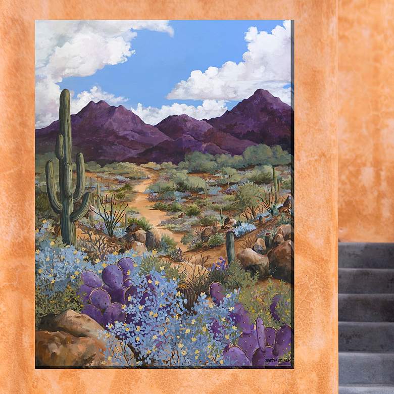 Image 1 Purple Majesty 40" High All-Weather Outdoor Canvas Wall Art