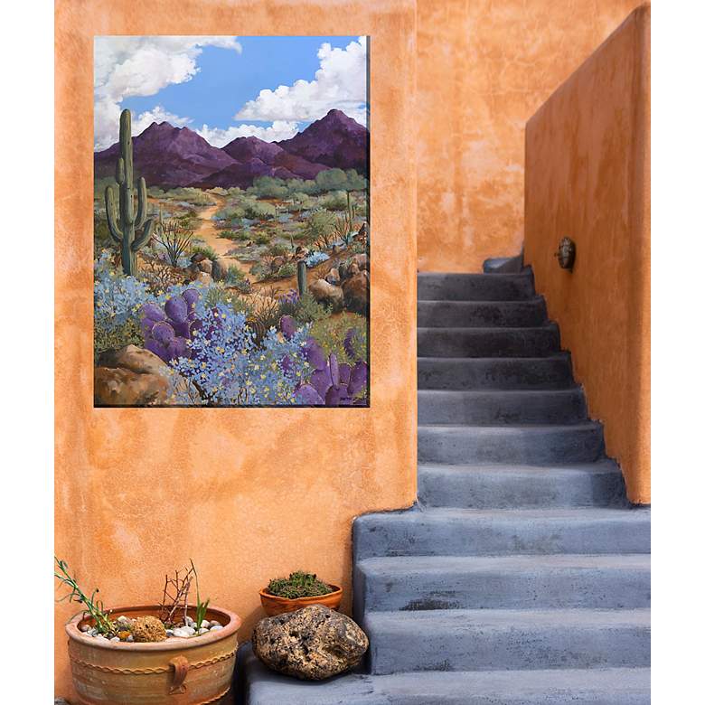 Image 4 Purple Majesty 40" High All-Weather Outdoor Canvas Wall Art more views