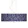 Purple Paisley Linen Brushed Nickel 20" Wide 3-Light Pendant
