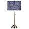 Purple Paisley Linen Giclee Contemporary Table Lamp