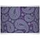 Purple Paisley Linen Giclee Glow Shade 13.5x13.5x10 (Spider)