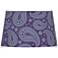 Purple Paisley Linen Giclee Tapered Shade 13x16x10.5 (Spider)