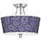 Purple Paisley Linen Tapered Drum Giclee Ceiling Light